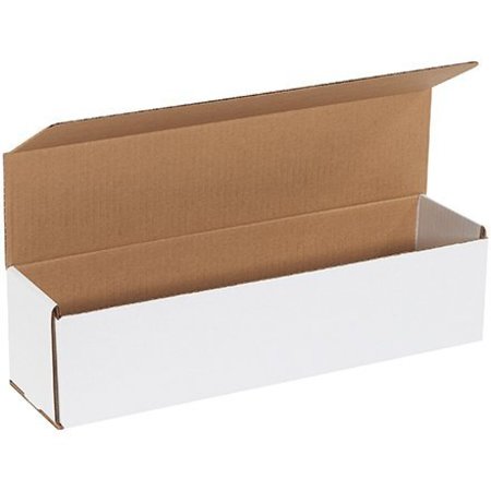 BOX PACKAGING Corrugated Mailers, 16"L x 4"W x 4"H, White M1644